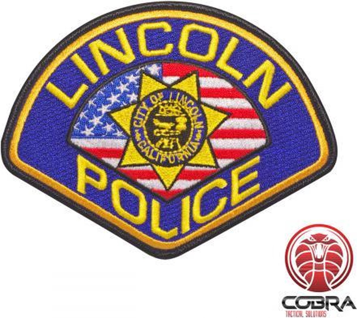 Lincoln Police geborduurde patch embleem | Strijkpatch embleemes | Military Airsoft